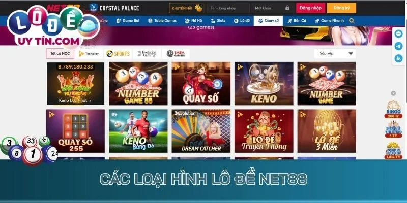 Lô Đề Net88 - Nhà Cái Đẳng Cấp Với Hệ Thống Quay Số Uy Tín 2 Các loại hình lô đề Net88