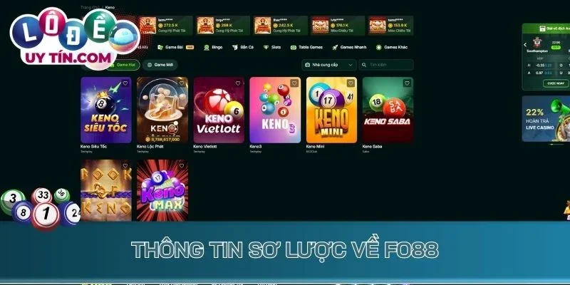 Lô Đề Fo88 - Làm Giàu Cực Nhanh Qua Những Lần Quay Thưởng 1 Thông tin sơ lược về Fo88